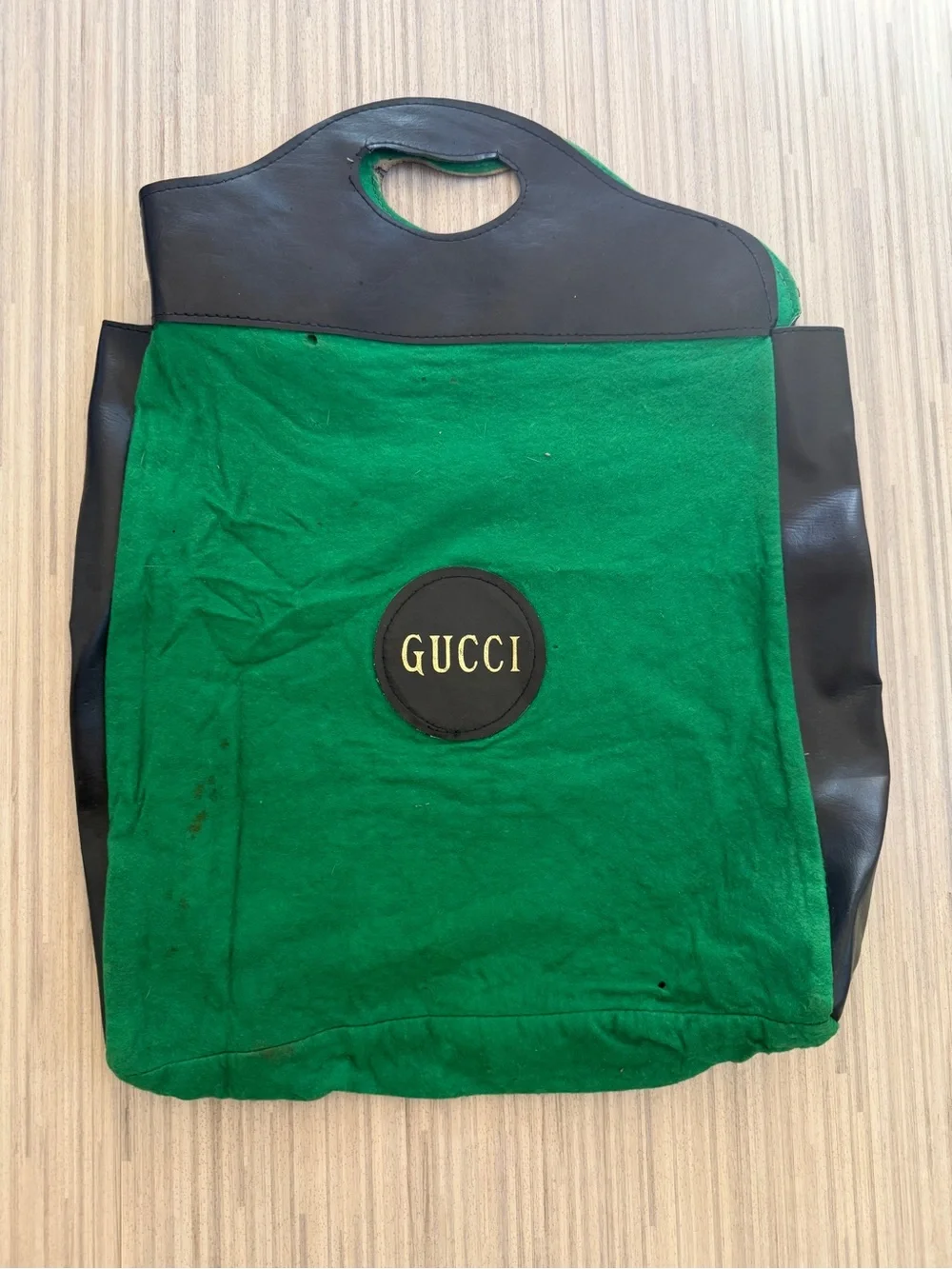 Vintage GUCCI Felt Wool Tote Bag - Preloved Condition